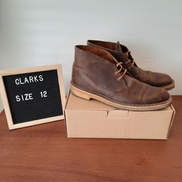 Clarks Other - Mens Clarks Leather Desert Boots